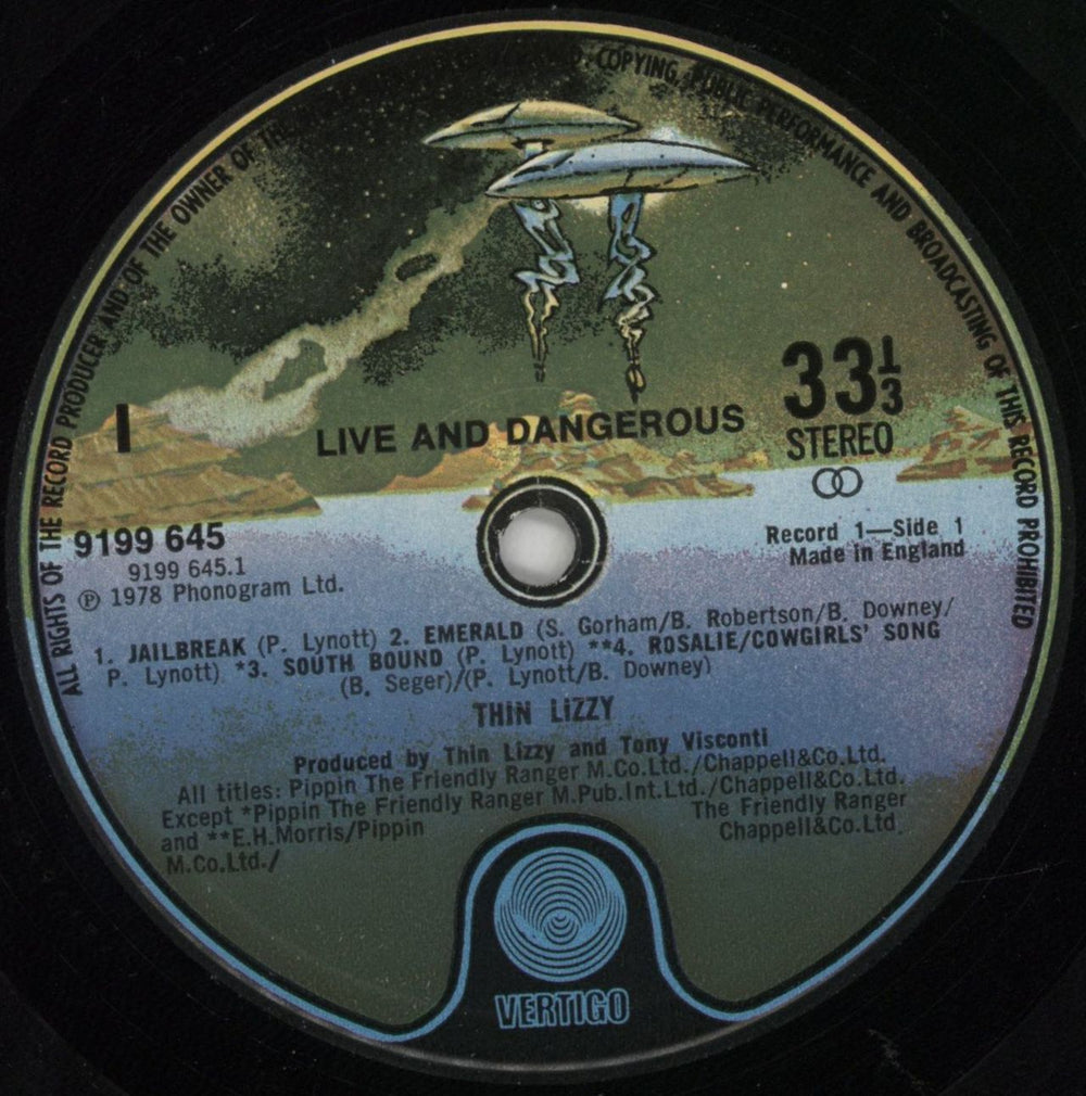 Thin Lizzy Live And Dangerous - VG UK 2-LP vinyl record set (Double LP Album) THI2LLI753212