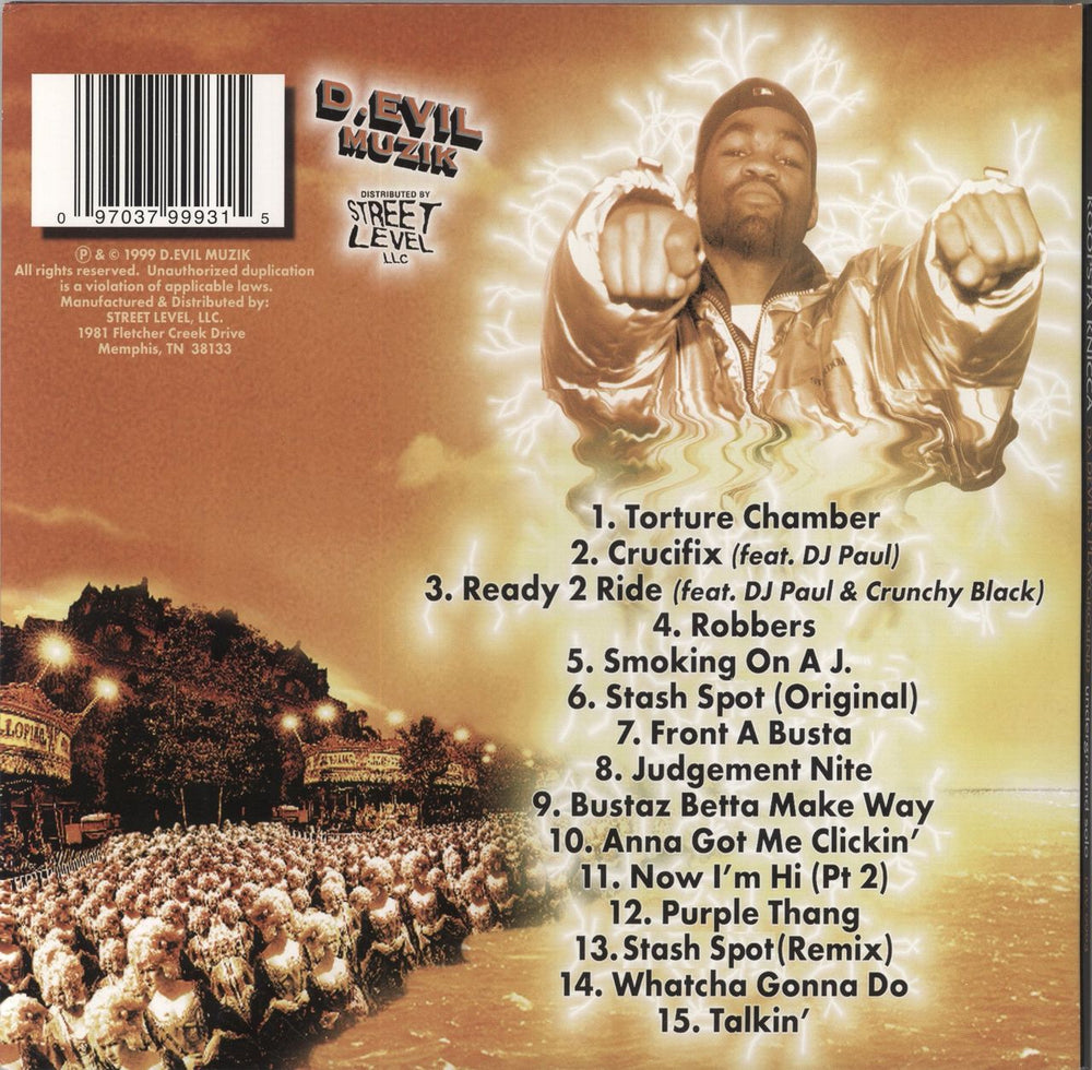 Three 6 Mafia Da Devils Playground: Underground Solo - Yellow and Green Vinyl US 2-LP vinyl record set (Double LP Album)