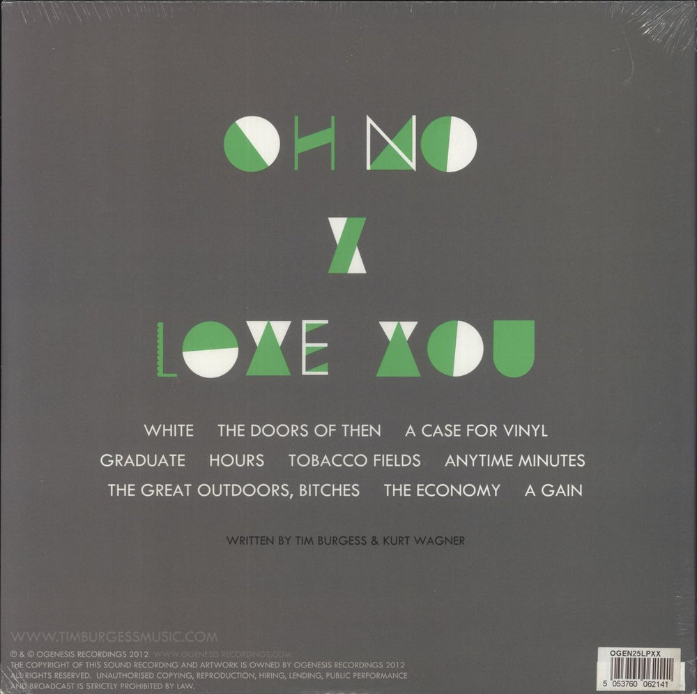 Tim Burgess Oh No I Love You - Silver Vinyl - Sealed UK vinyl LP album (LP record) TBULPOH852887