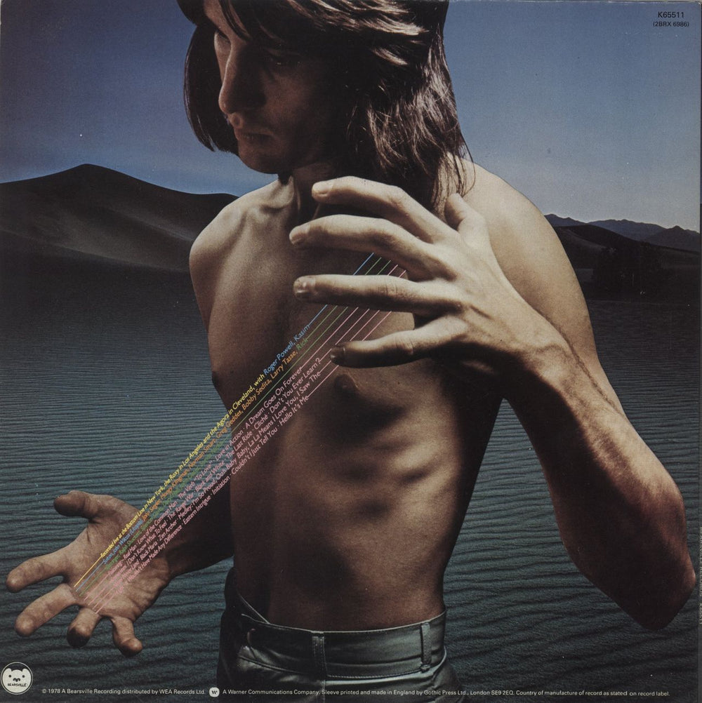 Todd Rundgren Back To The Bars UK 2-LP vinyl record set (Double LP Album)