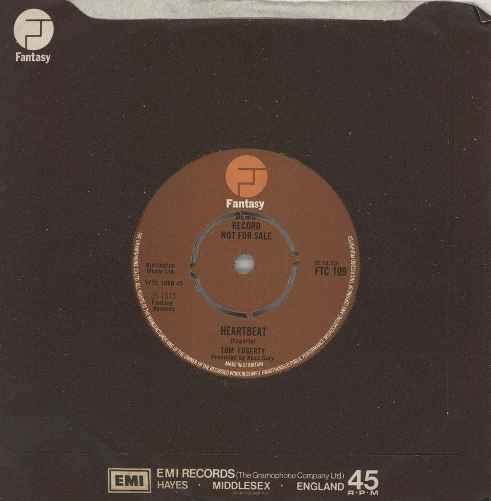 Tom Fogerty Joyful Resurrection UK Promo 7" vinyl single (7 inch record / 45) FGY07JO856430