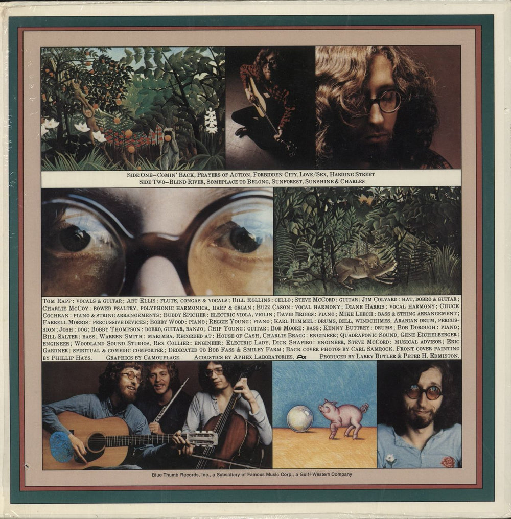 Tom Rapp Sunforest US vinyl LP album (LP record)