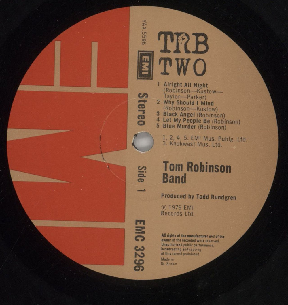 Tom Robinson TRB Two UK vinyl LP album (LP record) TMRLPTR264296