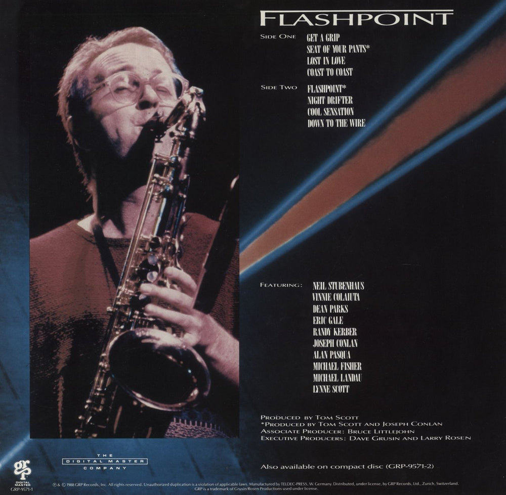 Tom Scott Flashpoint German vinyl LP album (LP record)
