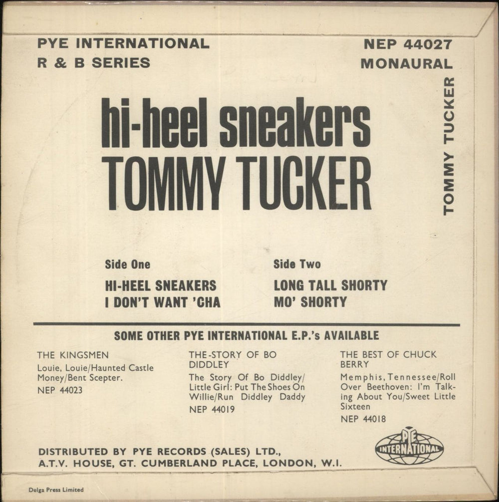 Tommy Tucker Hi-Heel Sneakers EP - VG UK 7" vinyl single (7 inch record / 45)
