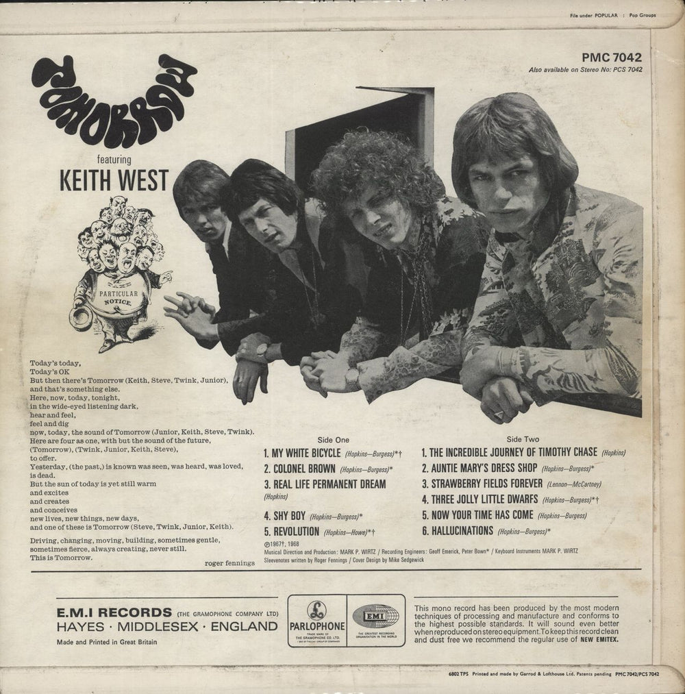 Tomorrow Tomorrow - 1st - EX UK vinyl LP album (LP record)