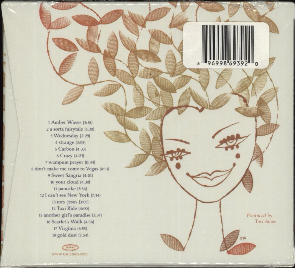 Tori Amos Scarlets Walk Taiwanese 2-disc CD/DVD set 696998693920