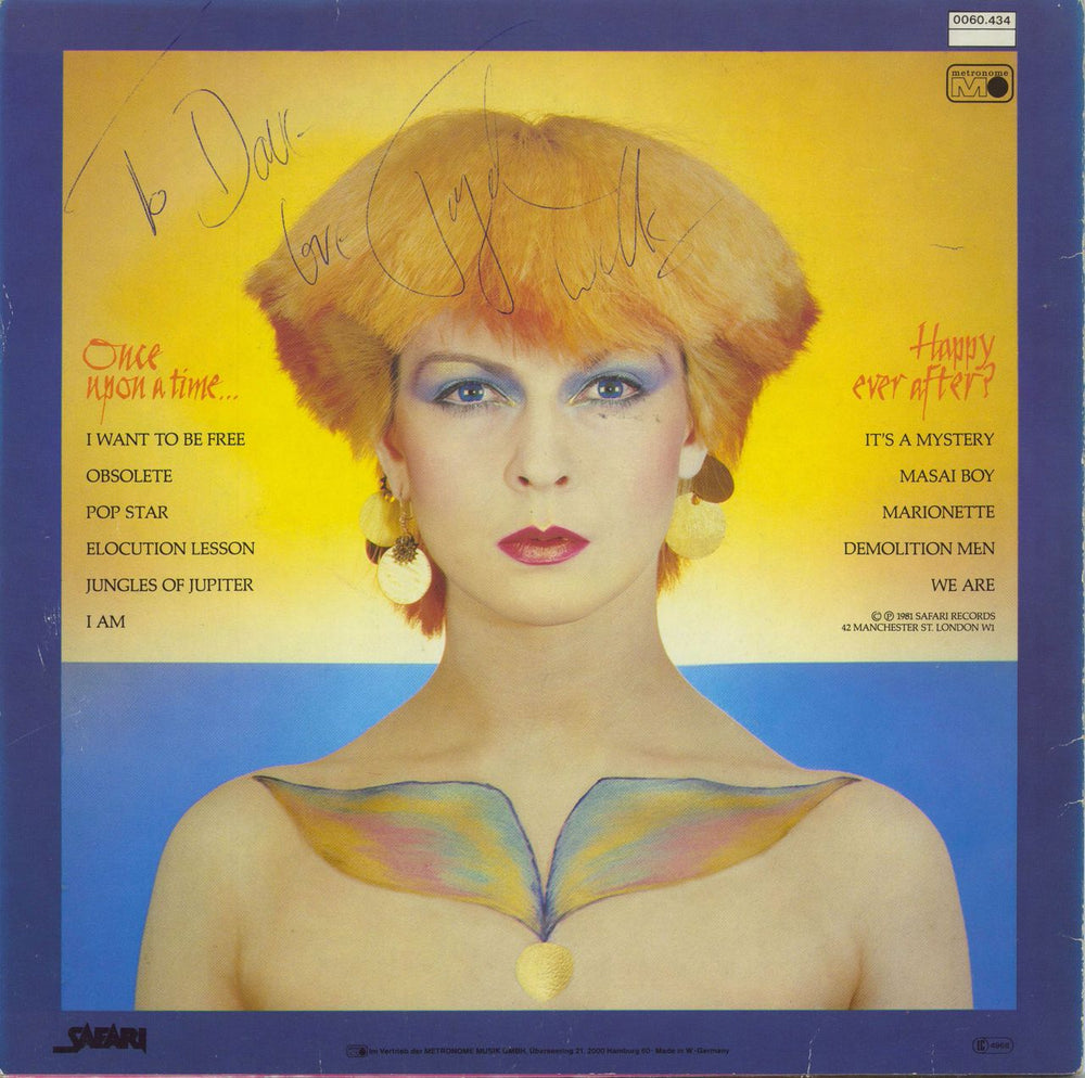 Toyah Anthem - Autographed German vinyl LP album (LP record)