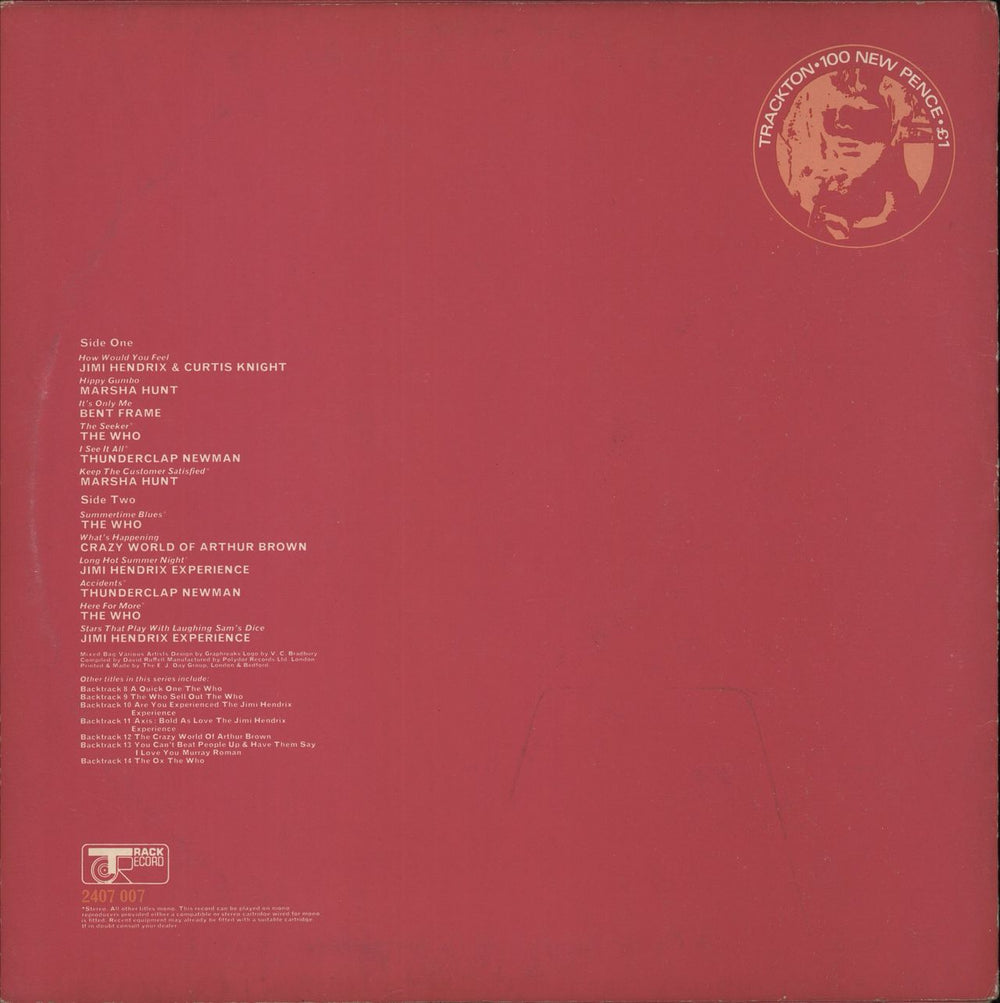 Track Records Backtrack 7 UK vinyl LP album (LP record)