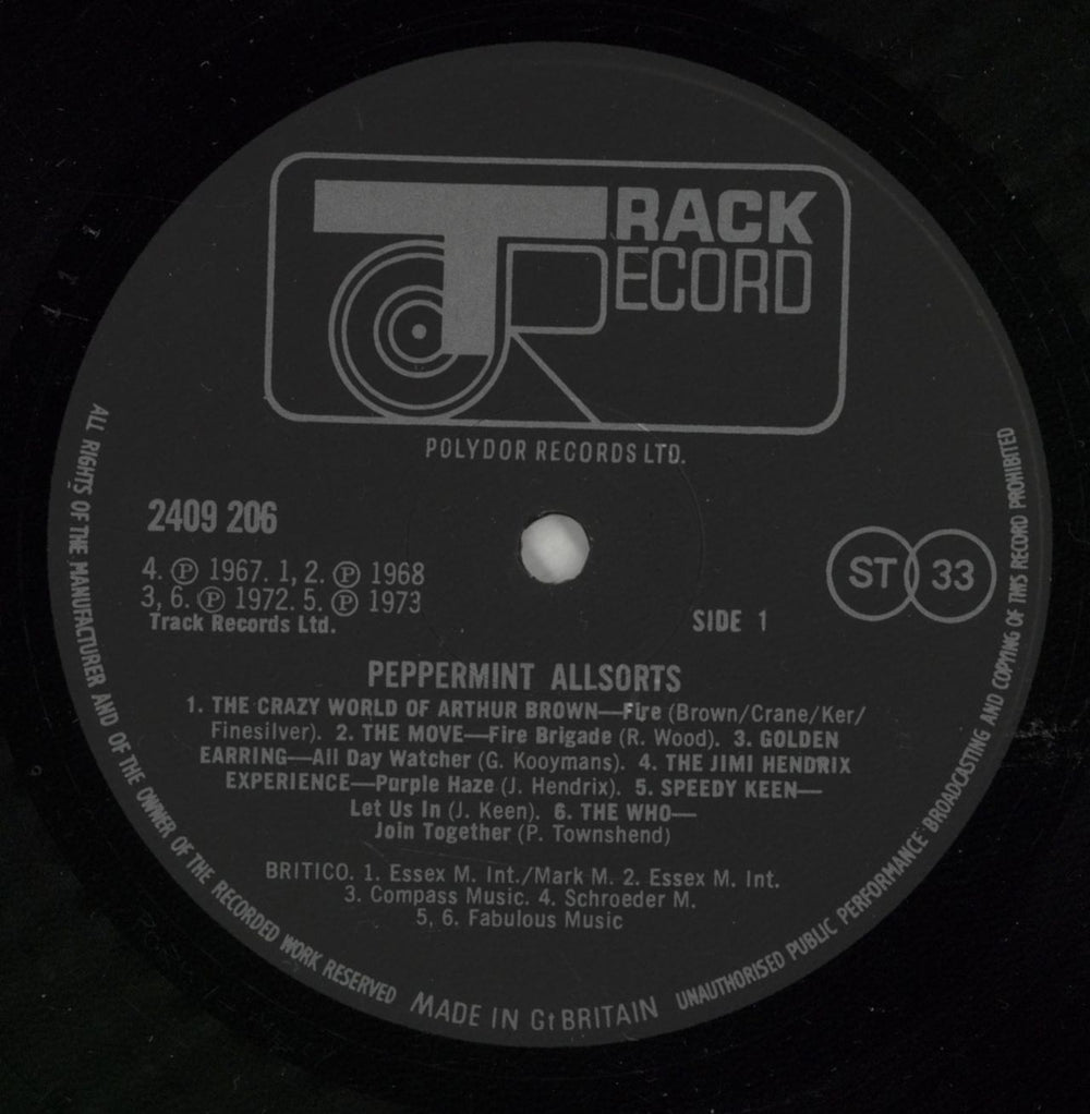 Track Records Peppermint Allsorts UK vinyl LP album (LP record) 5TRLPPE261040