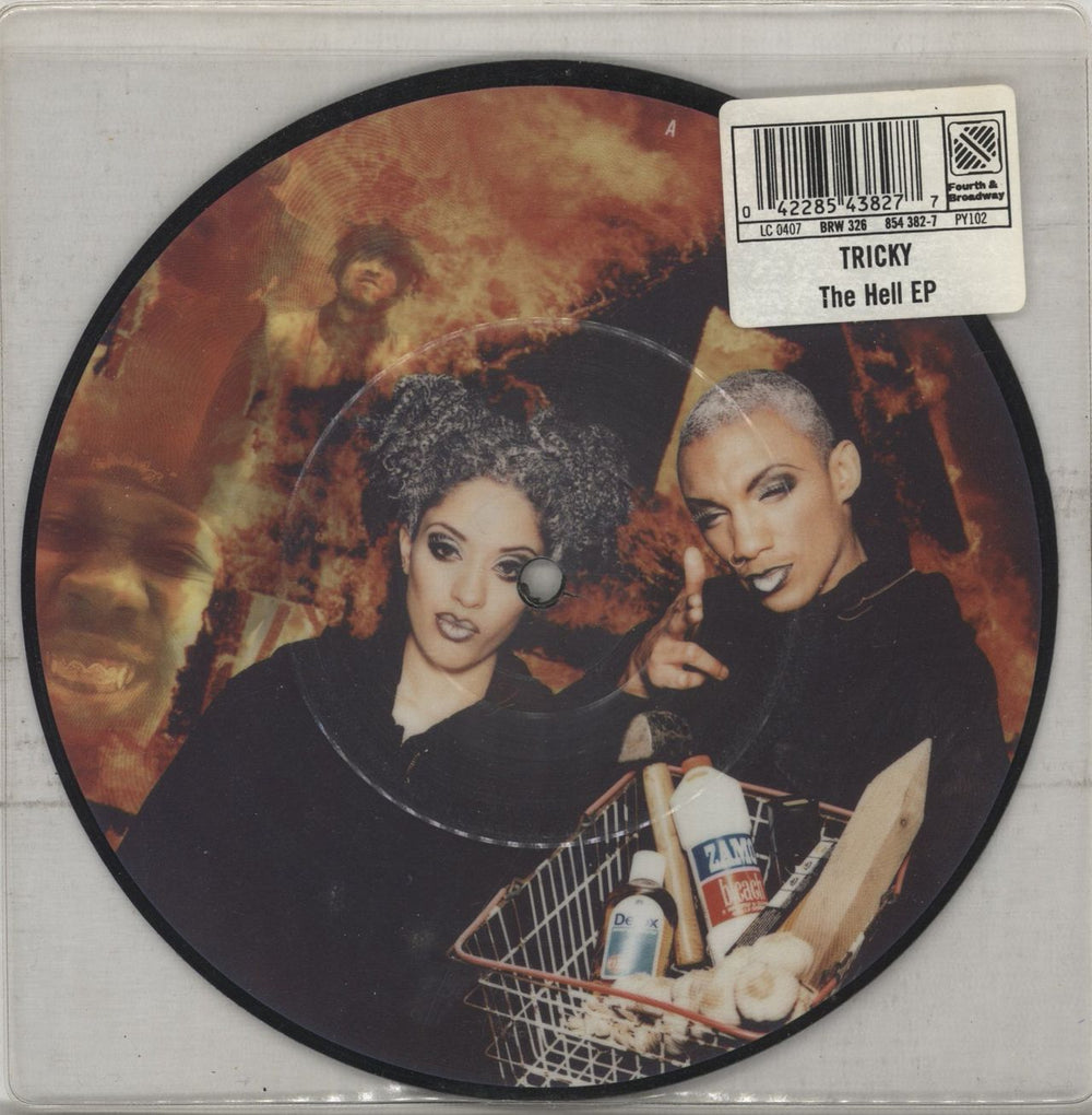 Tricky Hell Is Round The Corner UK 7" vinyl picture disc (7 inch picture disc single) BRW326
