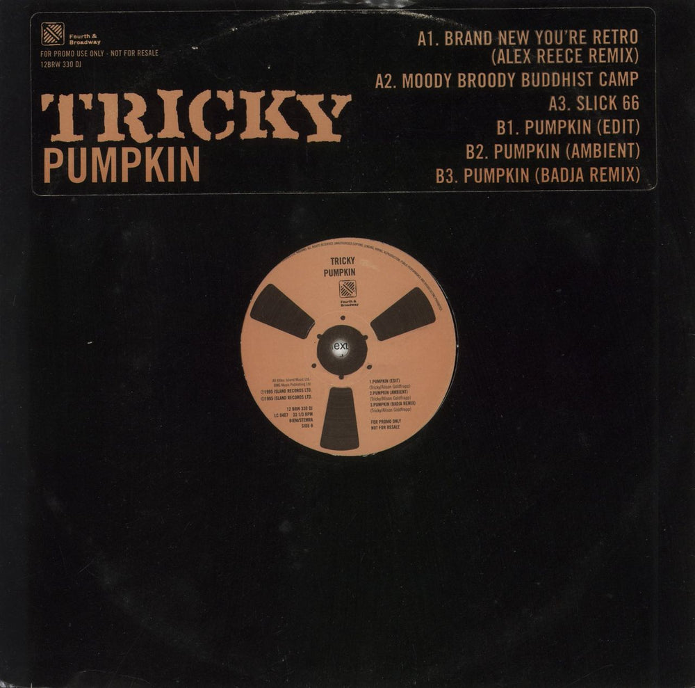 Tricky Pumpkin + Press Release UK Promo 12" vinyl single (12 inch record / Maxi-single) 12BRW330DJ