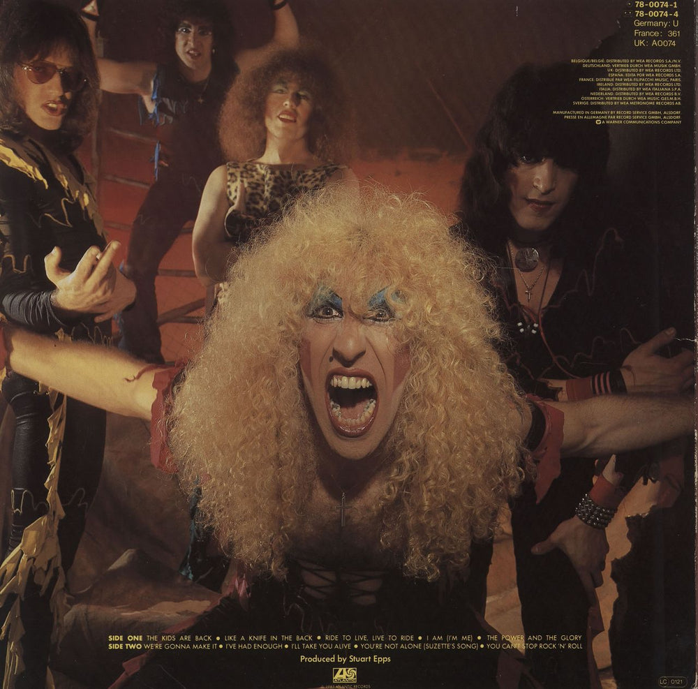 Twisted Sister You Can't Stop Rock 'n' Roll - hype stickered German vinyl LP album (LP record) 075678595905