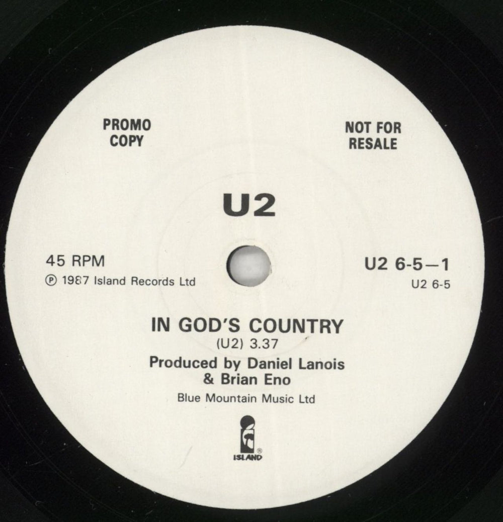 U2 Album Sampler 5 UK Promo 7" vinyl single (7 inch record / 45) U-207AL12347