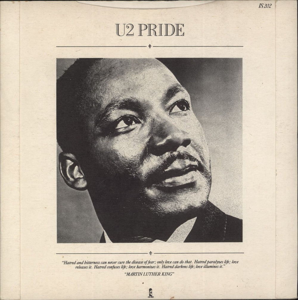 U2 Pride (In The Name Of Love) UK 7" vinyl single (7 inch record / 45)