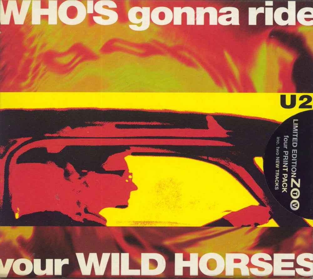 U2 Who's Gonna Ride Your Wild Horses + prints UK CD single (CD5 / 5") CIDX550