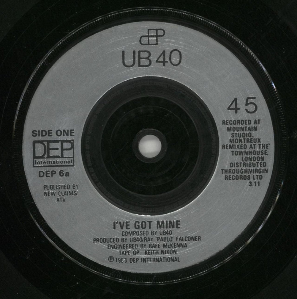 UB40 I've Got Mine - Inj UK 7" vinyl single (7 inch record / 45) UB407IV868814
