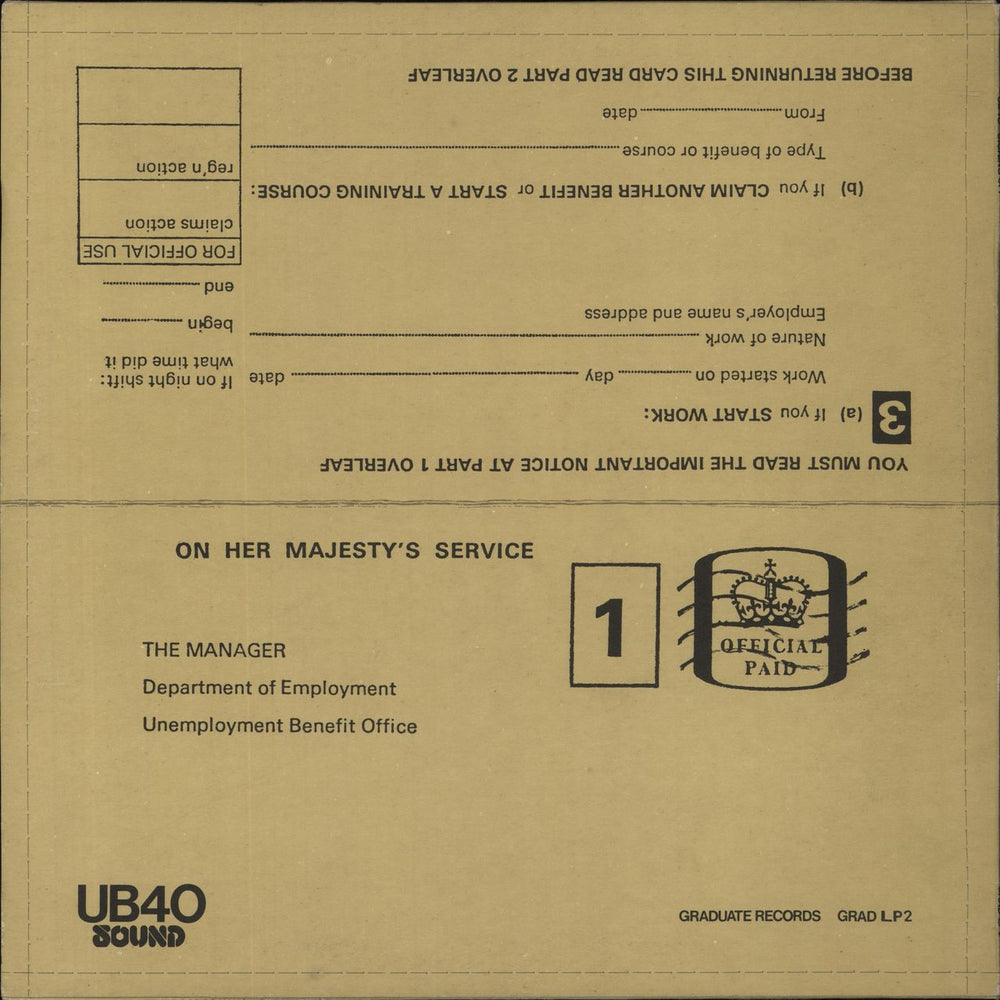 UB40 Signing Off + 12" - EX Dutch vinyl LP album (LP record)