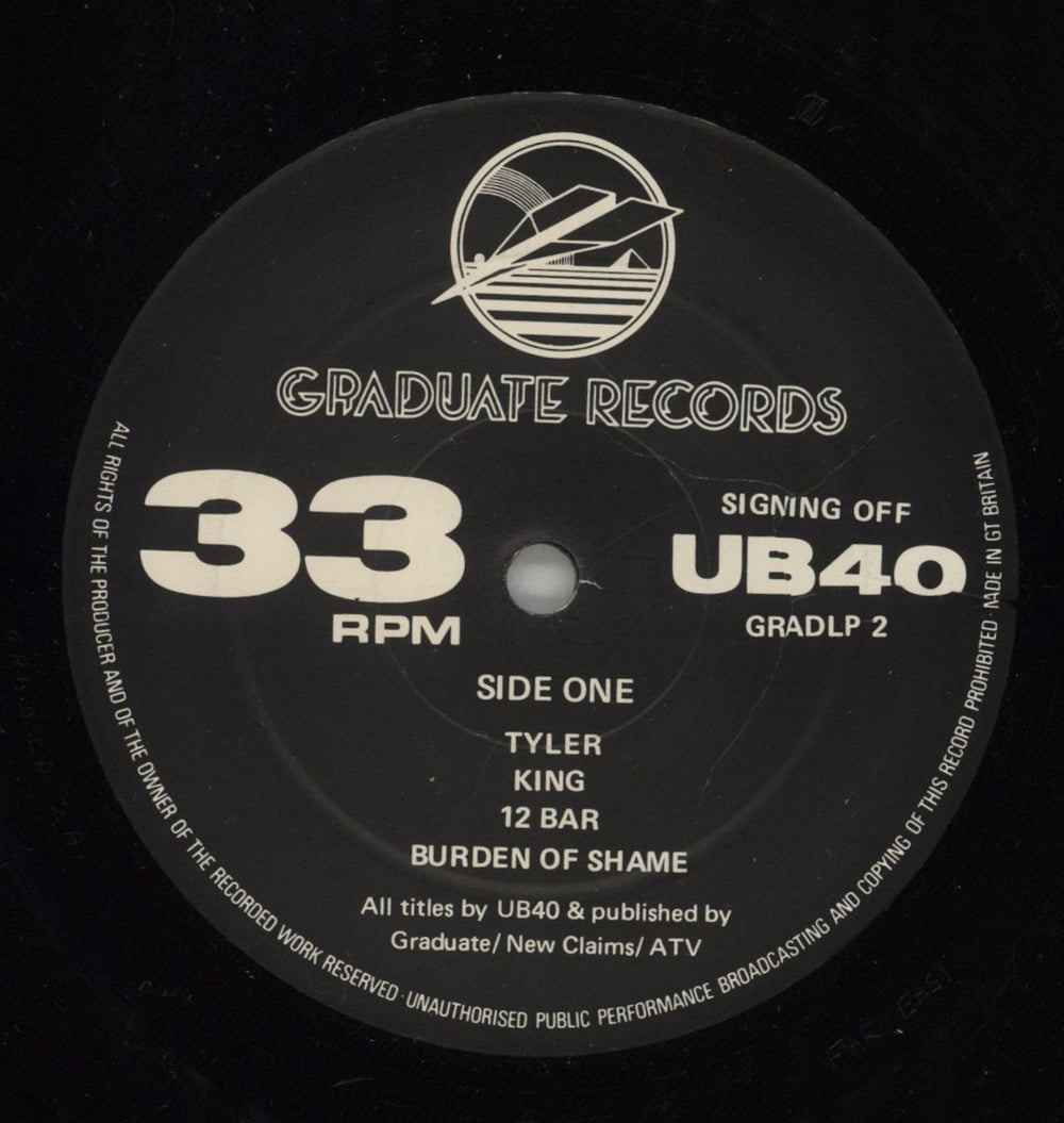 UB40 Signing Off + 12" UK vinyl LP album (LP record) UB4LPSI109910