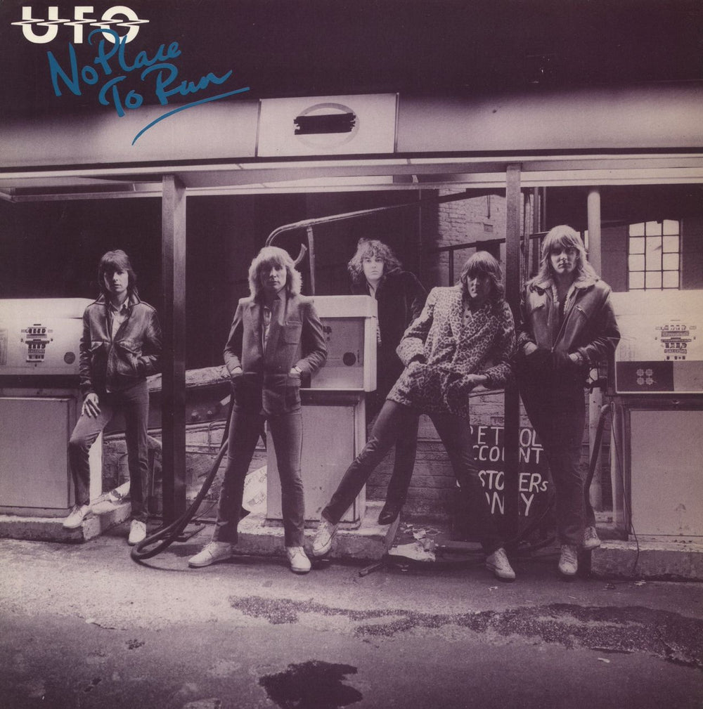 UFO No Place To Run - Blue Titles UK vinyl LP album (LP record) CDL1239