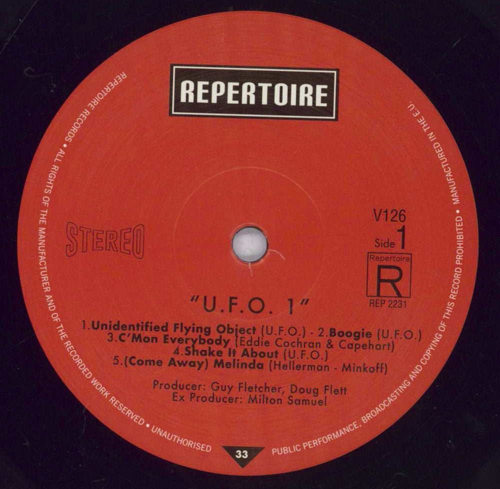 UFO UFO1 - 180 Gram Vinyl - Shrink UK vinyl LP album (LP record) UFOLPUF833145