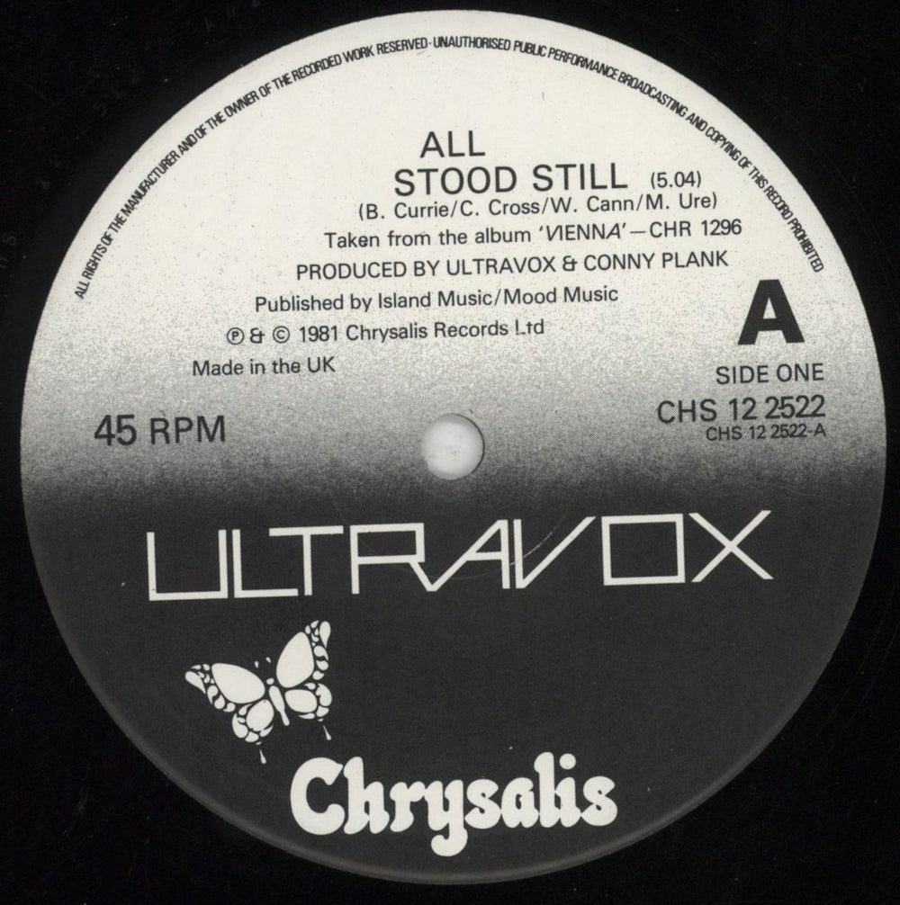 Ultravox All Stood Still UK 12" vinyl single (12 inch record / Maxi-single) VOX12AL14144