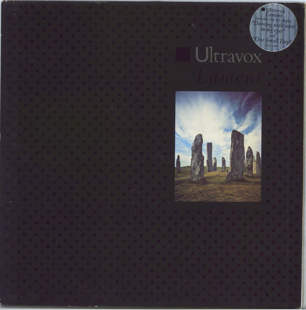 Ultravox Lament - silver hype sticker UK vinyl LP album (LP record) CDL1459