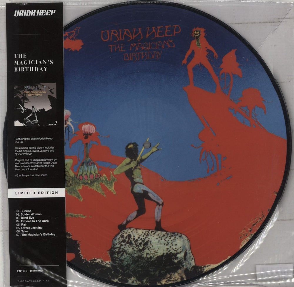 Uriah Heep The Magician's Birthday UK picture disc LP (vinyl picture disc album) BMGCAT535LP