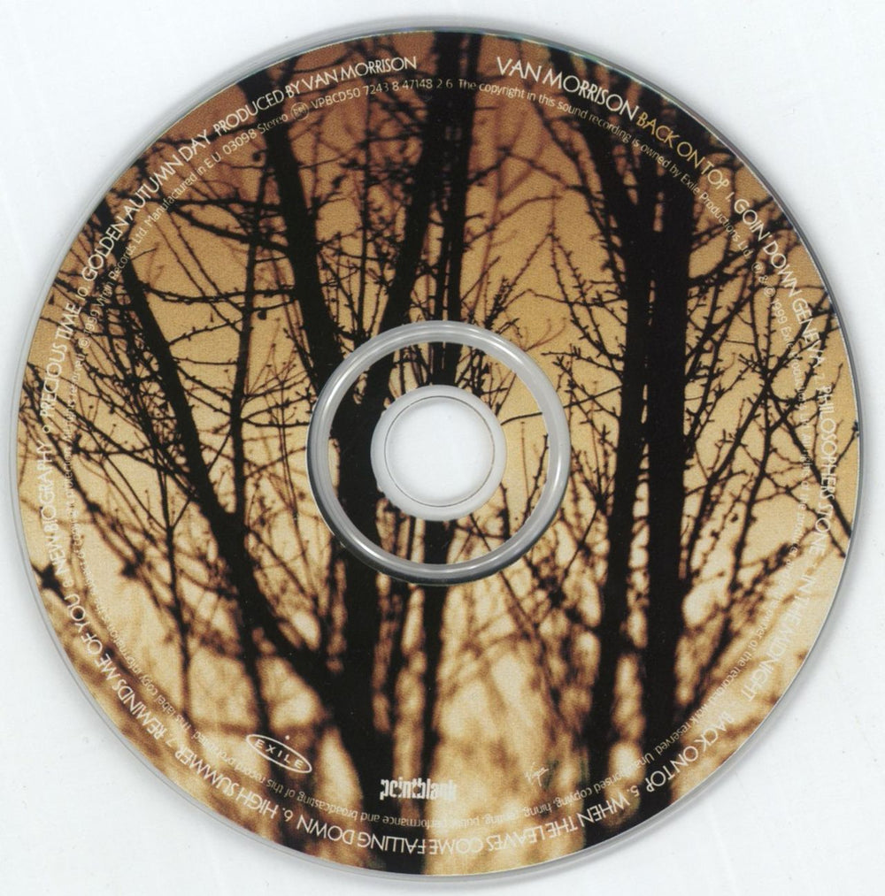 Van Morrison Back On Top UK CD album (CDLP) VMOCDBA609041