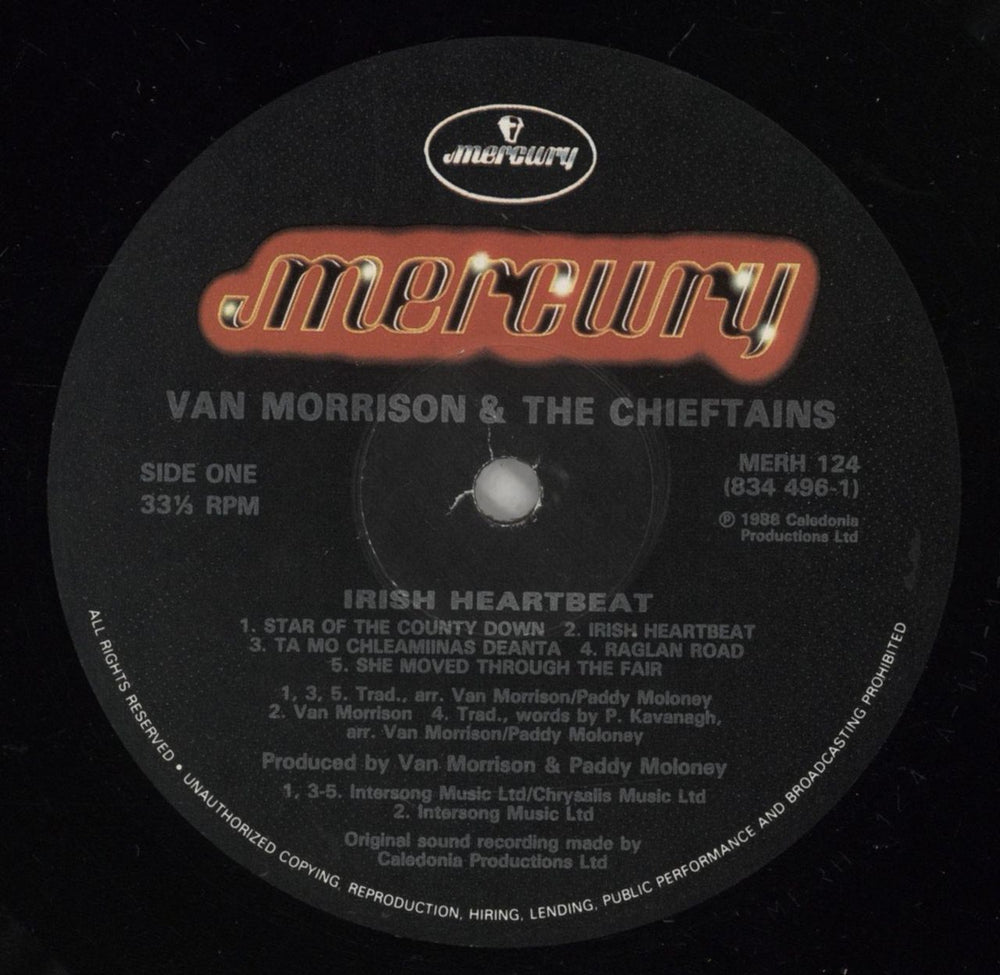 Van Morrison Irish Heartbeat UK vinyl LP album (LP record) VMOLPIR245437