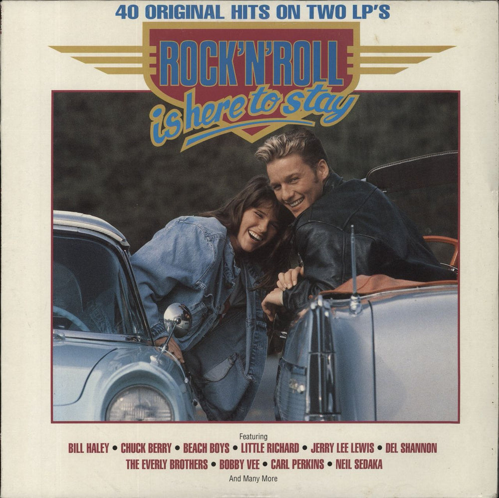 Various-50s/Rock & Roll/Rockabilly Rock'N'Roll Is Here To Stay UK 2-LP vinyl record set (Double LP Album) DINTV48