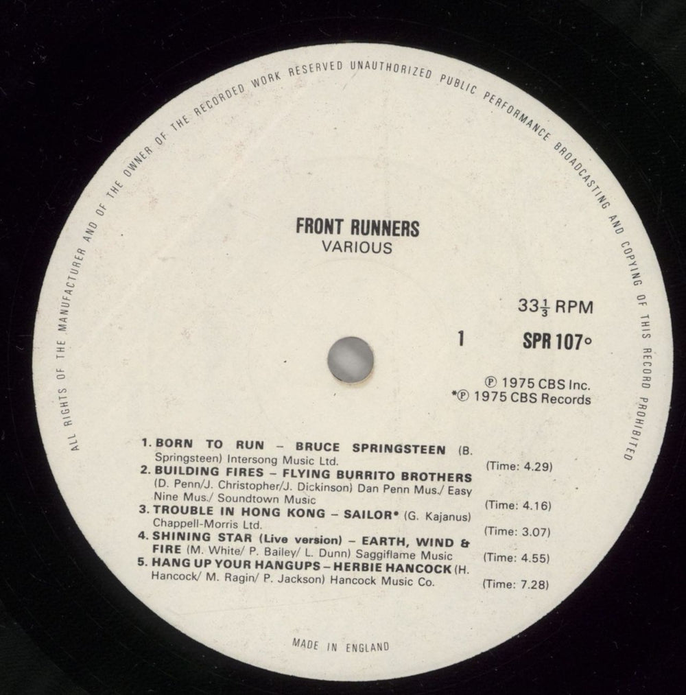 Various-60s & 70s Front Runners UK Promo vinyl LP album (LP record) SVALPFR294526