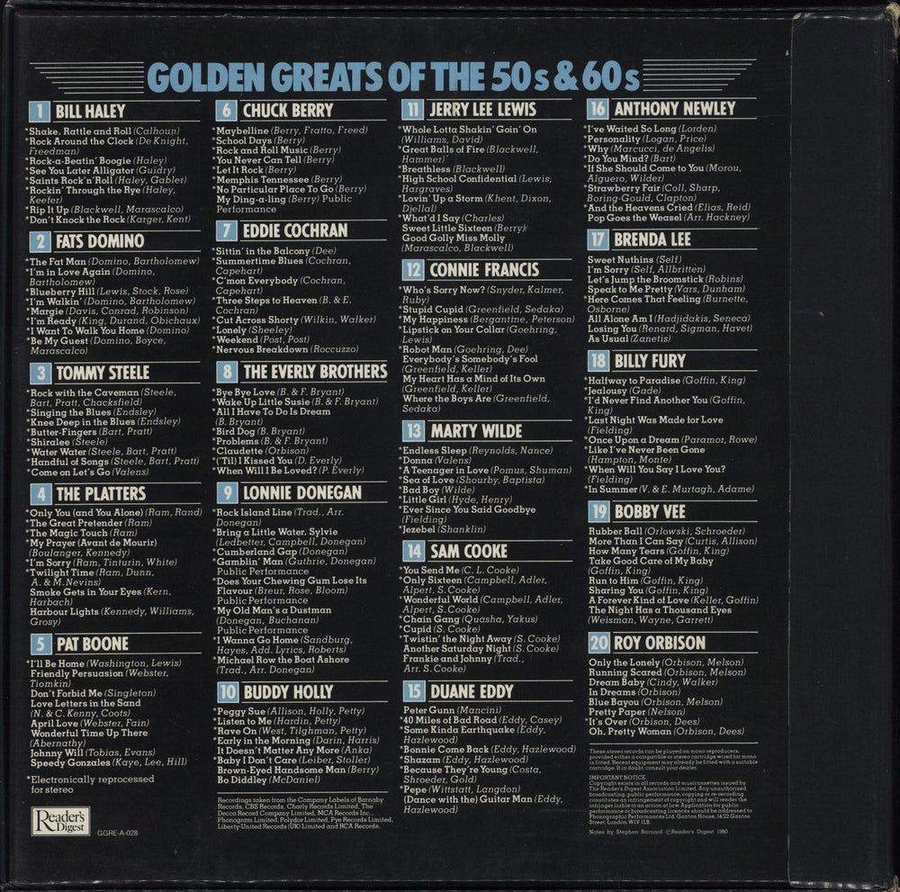 Various-60s & 70s Golden Greats Of The 50s & 60s + Juke Box Jive UK Vinyl Box Set