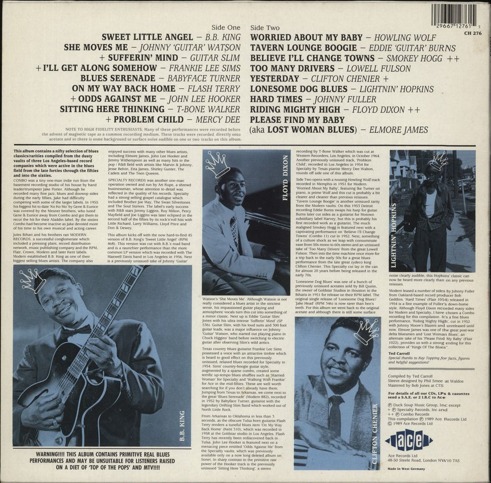Various-Blues & Gospel Kings Of The Blues German vinyl LP album (LP record) 029667127615