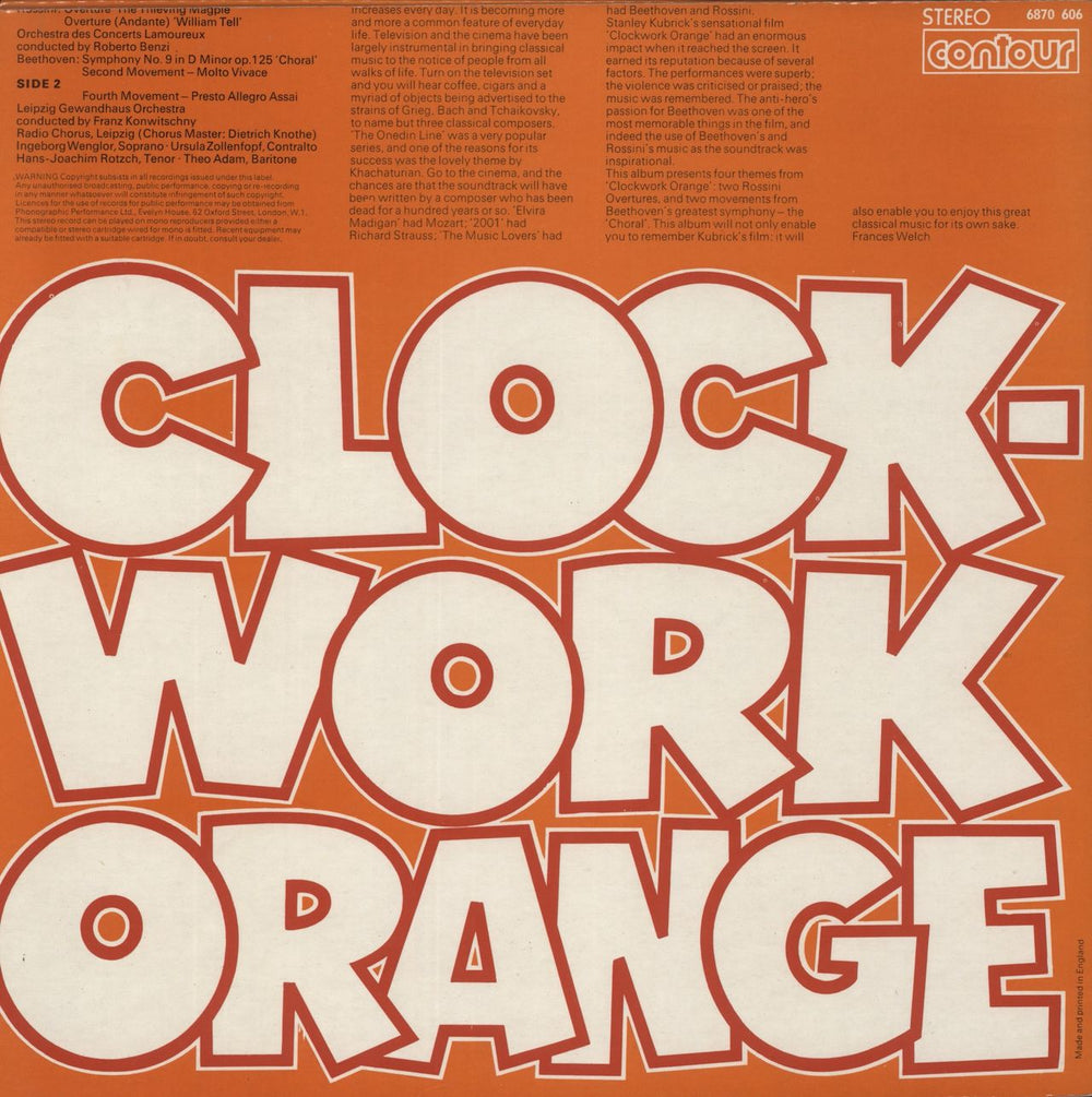Various-Classical & Orchestral Themes From Stanley Kubrick's A Clockwork Orange UK vinyl LP album (LP record)