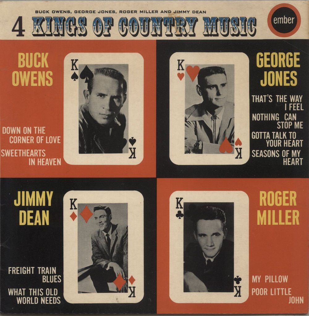 Various-Country 4 Kings Of Country Music UK vinyl LP album (LP record) CW128
