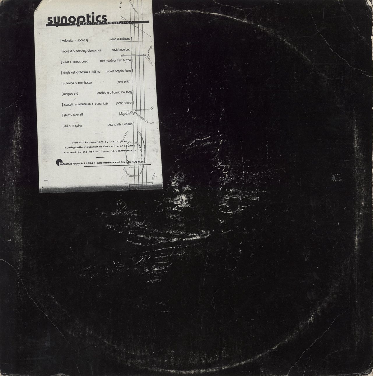 Various-Dance Synoptics A Reflective Compilation US 2-LP vinyl record set (Double LP Album)