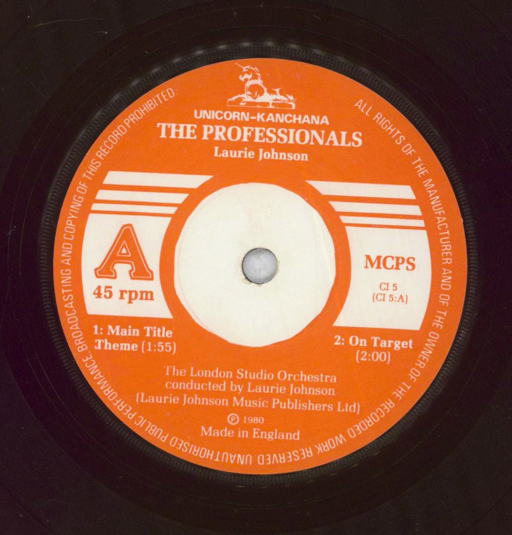 Various-Film, Radio, Theatre & TV The Professionals / The New Avengers UK 7" vinyl single (7 inch record / 45)