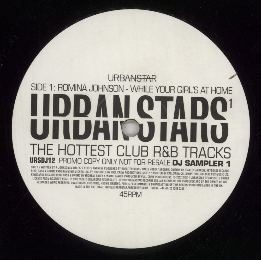 Various-Hip Hop & Rap Urbanstars² - Dj Sampler 2 UK Promo vinyl LP album (LP record) VB6LPUR856565