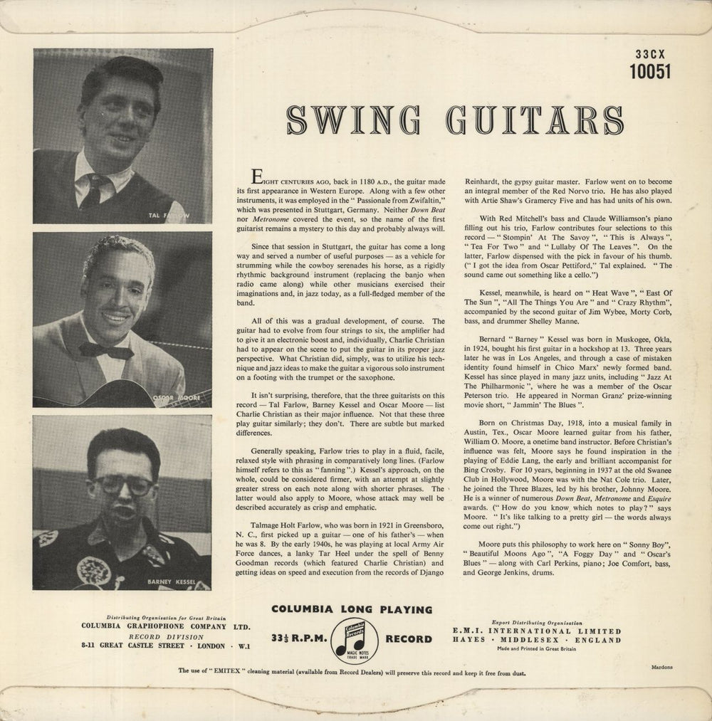 Various-Jazz Swing Guitars UK vinyl LP album (LP record)