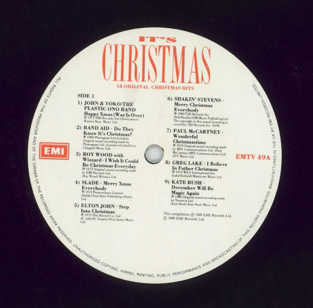 Various-Pop It's Christmas UK vinyl LP album (LP record) EMTV49