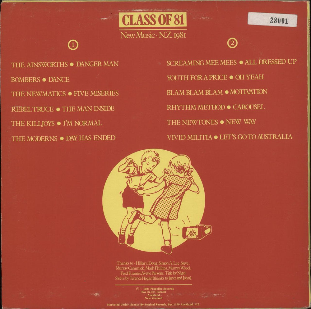 Various-Punk & New Wave Class Of 81 New Zealand vinyl LP album (LP record)