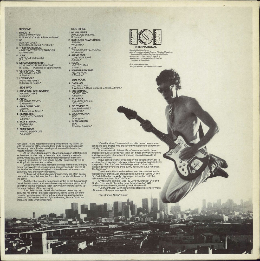 Various-Punk & New Wave One Giant Leap UK 2-LP vinyl record set (Double LP Album)