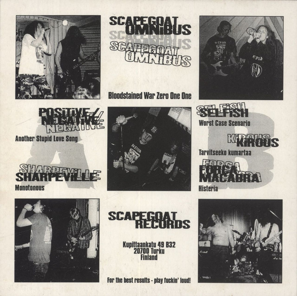 Various-Punk & New Wave Scapegoat Omnibus Finnish 7" vinyl single (7 inch record / 45)