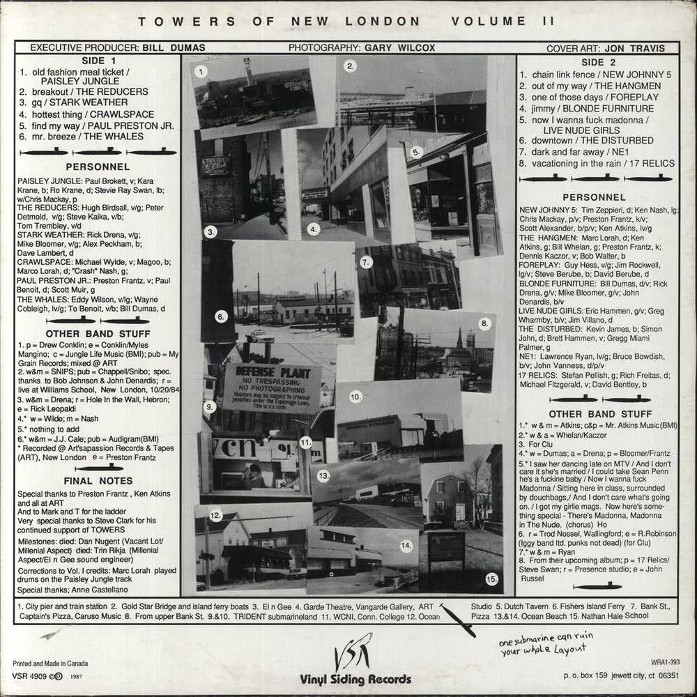 Various-Punk & New Wave The Towers Of New London Vol. II - Music From Ground Zero US vinyl LP album (LP record)