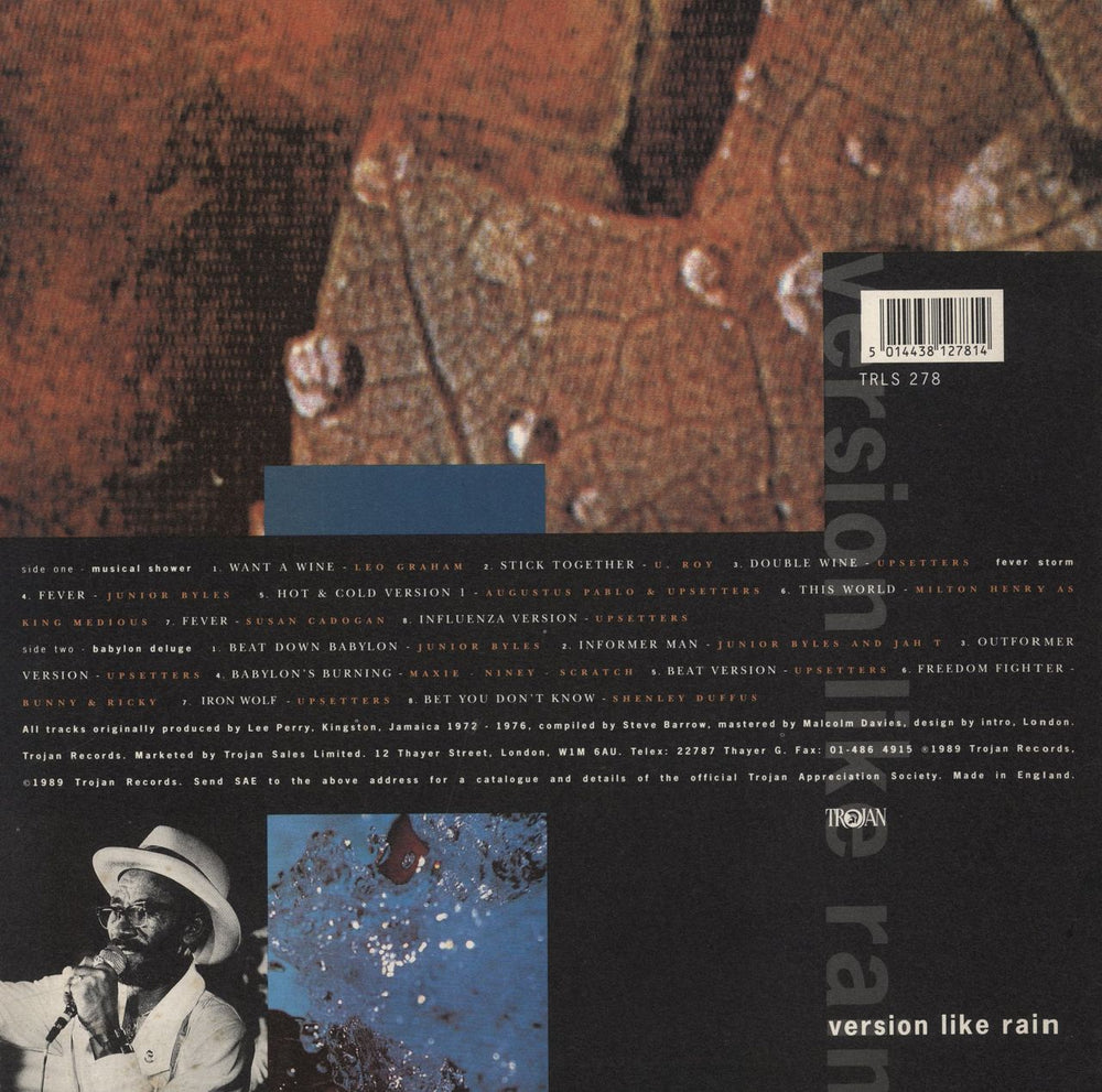 Various-Reggae & Ska Version Like Rain UK vinyl LP album (LP record)