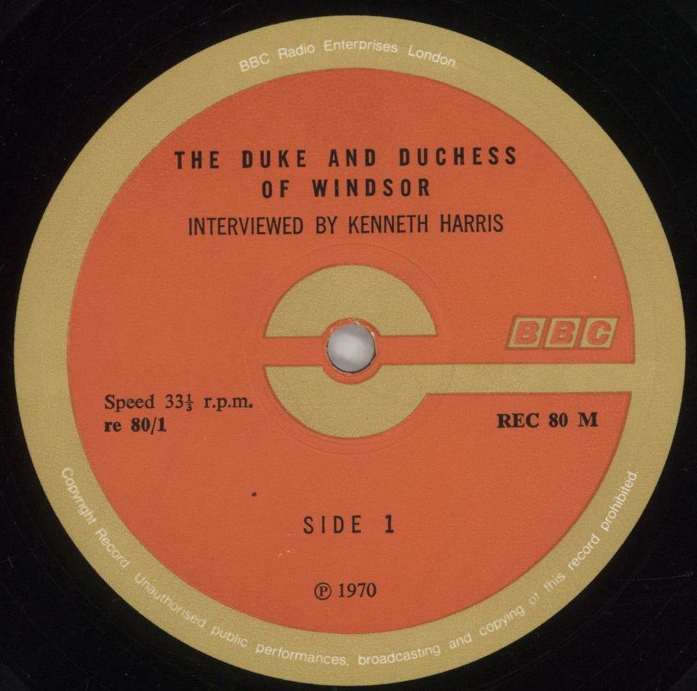 Various-Royalty The Duke And Duchess Of Windsor UK vinyl LP album (LP record) RFALPTH616026