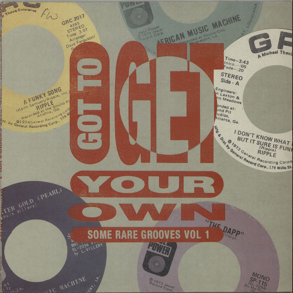 Various-Soul & Funk Got To Get Your Own - Some Rare Grooves Volume 1 UK vinyl LP album (LP record) CRM2032