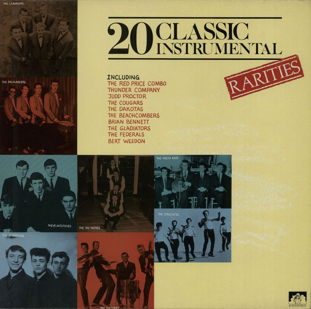 Various-Surf & Instrumental 20 Classic Instrumental Rarities UK vinyl LP album (LP record) SEE37