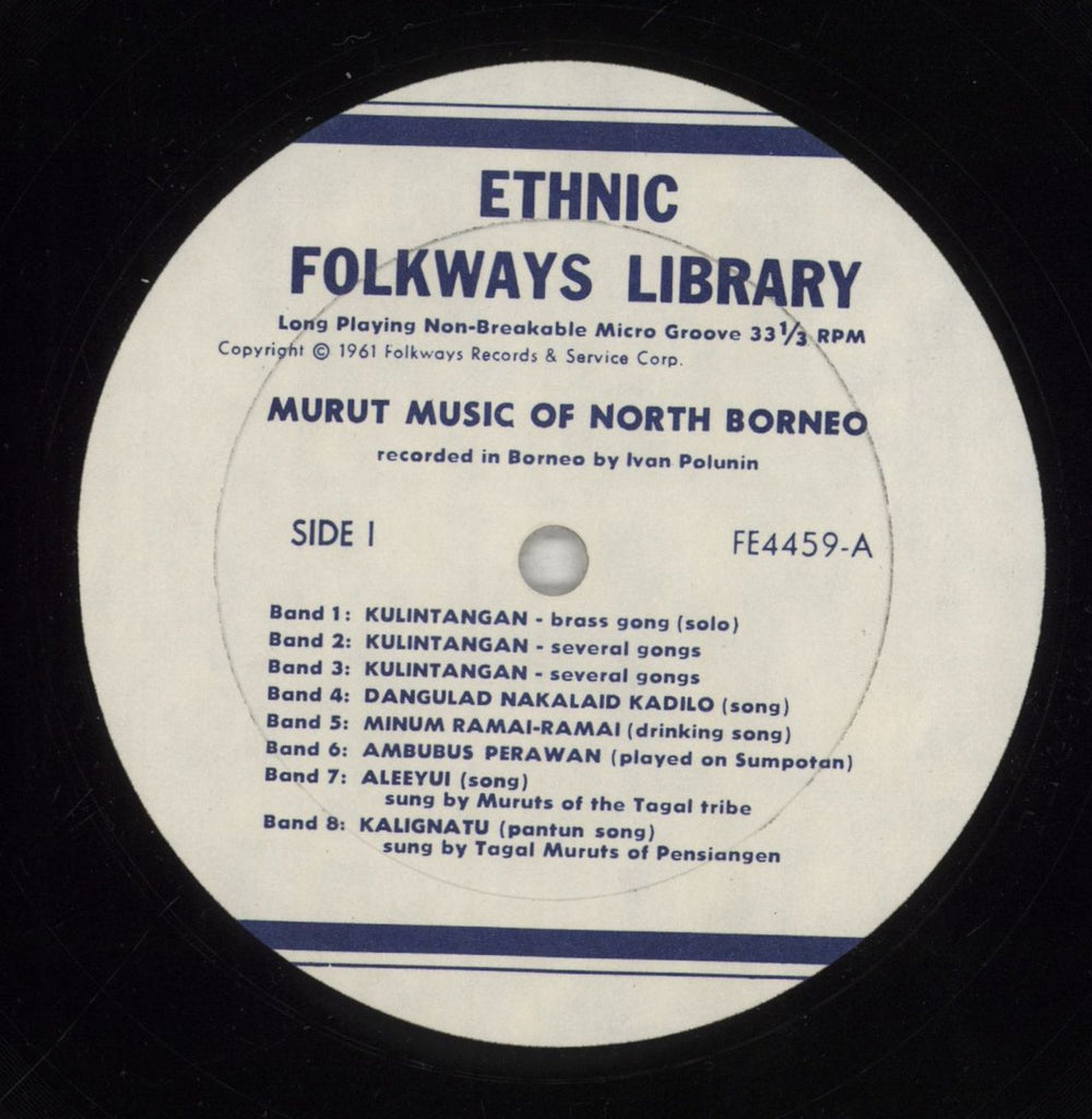 Various-World Music Murut Music Of North Borneo US vinyl LP album (LP record) VRWLPMU855377